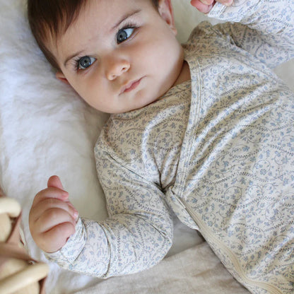 Bamboo Wrap Footie - Bluebell Heirloom