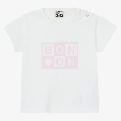 Tubo Logo T-Shirt - White&amp;pink