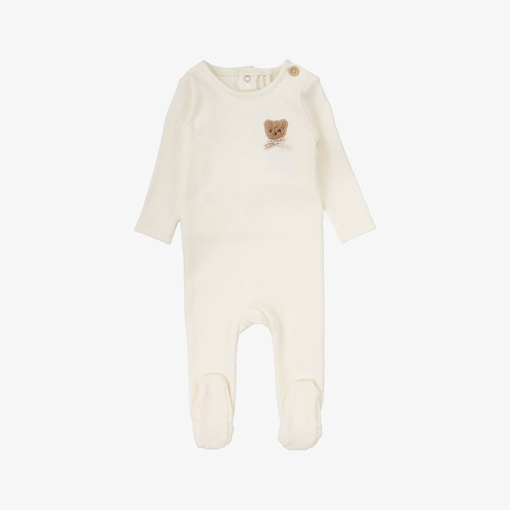 Bear Footie - Cream