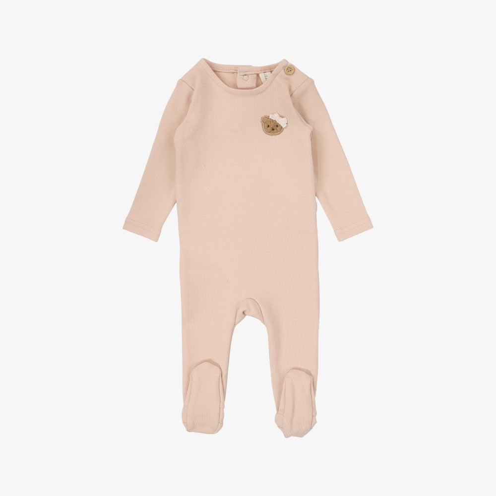 Bear Footie - Dusty Pink