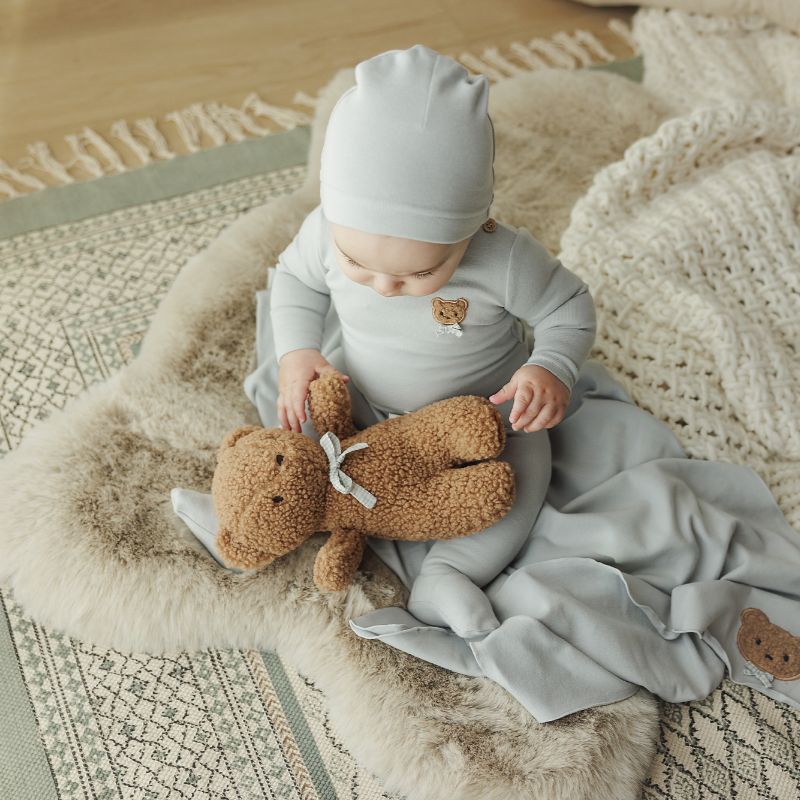 Bear Footie - Pale Blue
