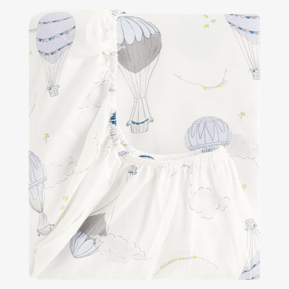 Touch The Sky Crib Sheet - Sky Blue