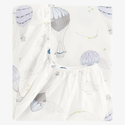 Touch The Sky Crib Sheet - Sky Blue