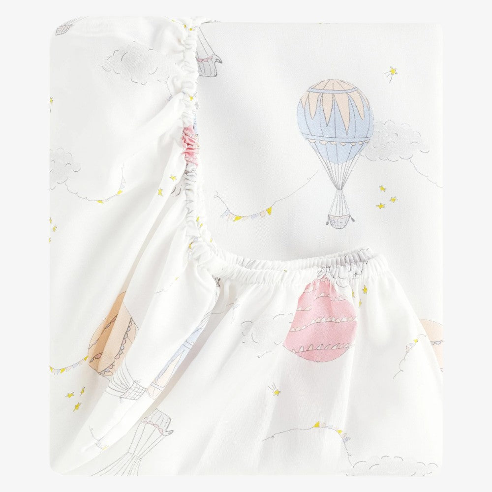 Touch The Sky Crib Sheet - Sky Pink