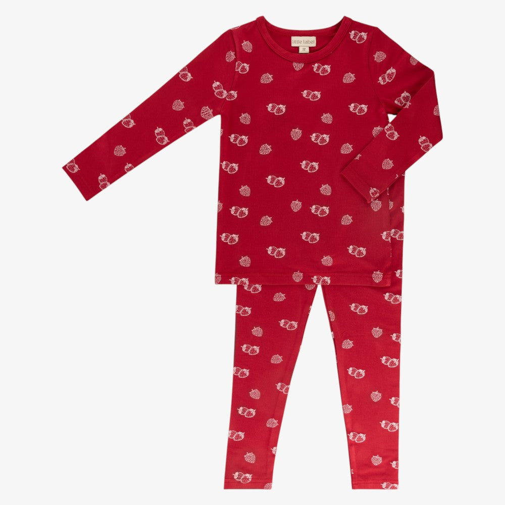 Bamboo Allover Print Pajamas - Strawberry