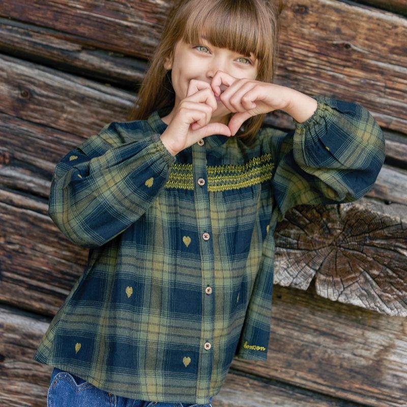 Plaid Blouse - Black Multi
