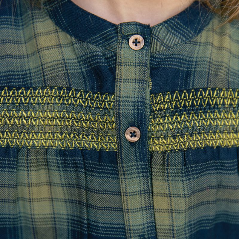 Plaid Blouse - Black Multi