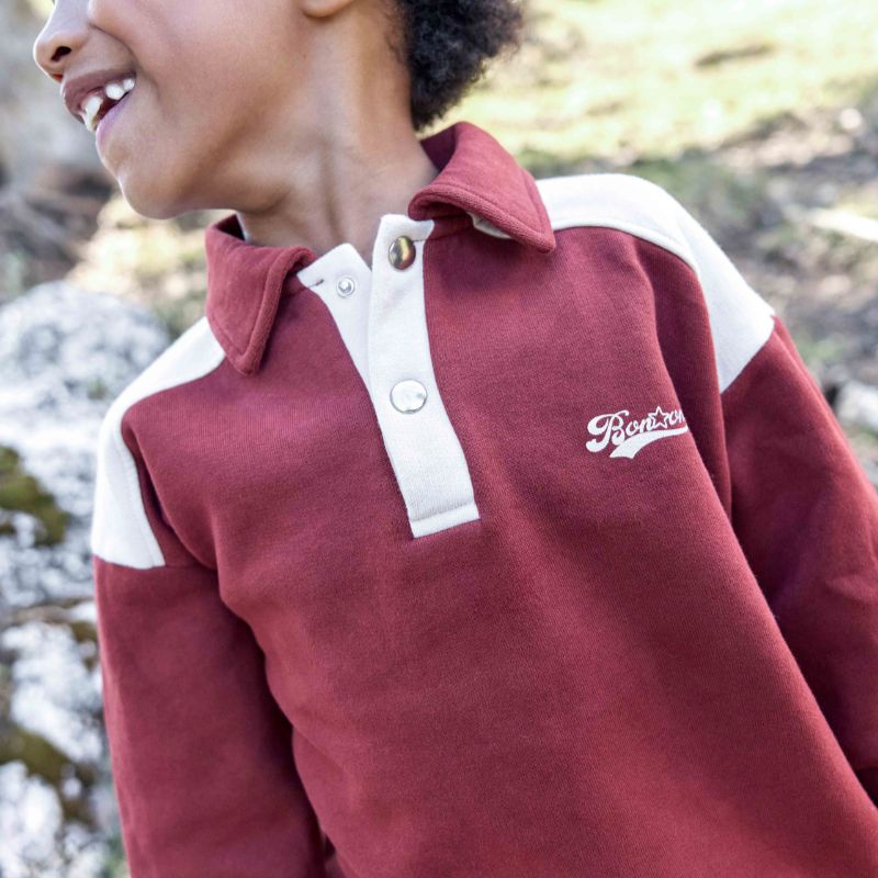 Collar Sweatshirt - Rust