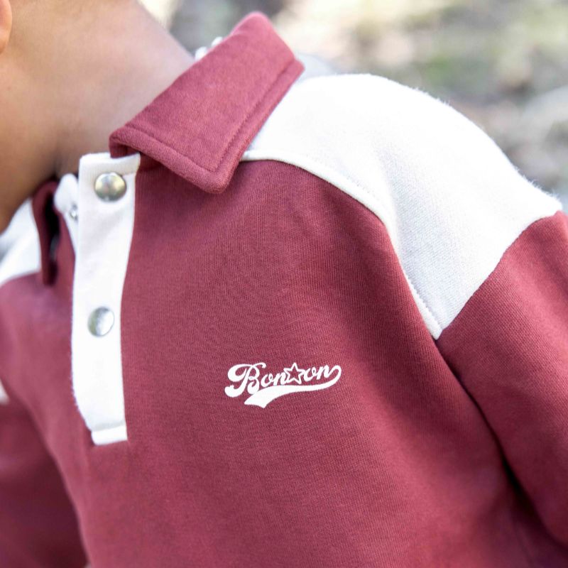 Collar Sweatshirt - Rust