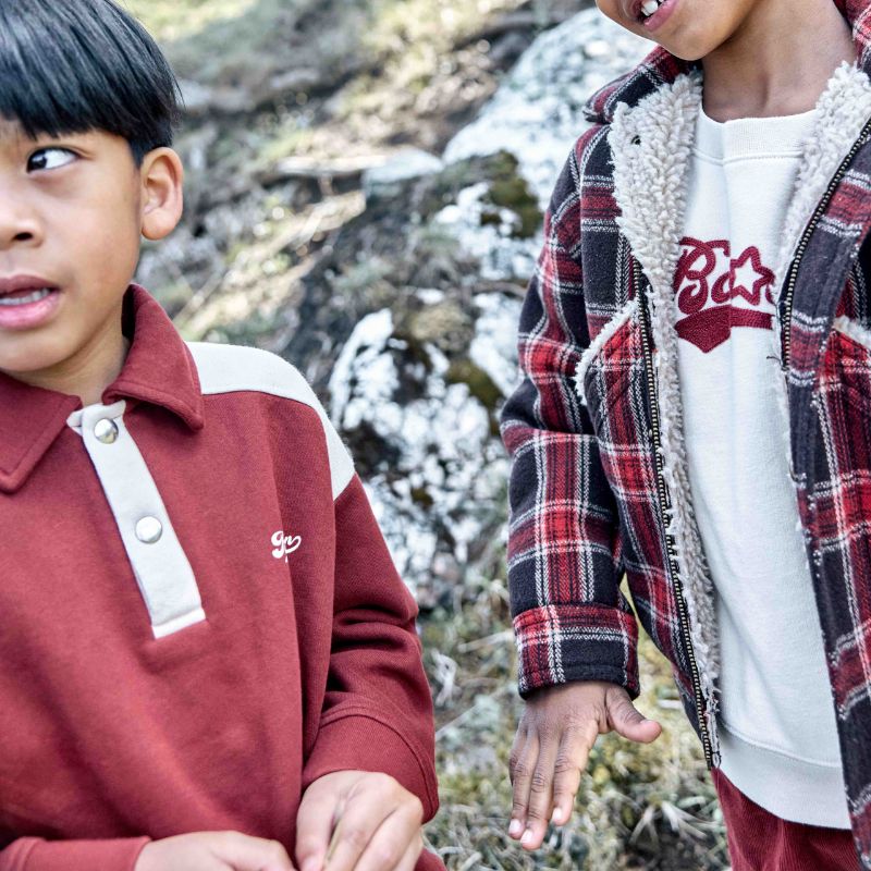 Collar Sweatshirt - Rust