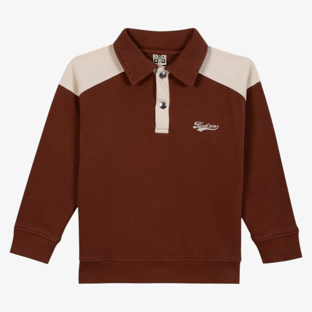 Collar Sweatshirt - Rust