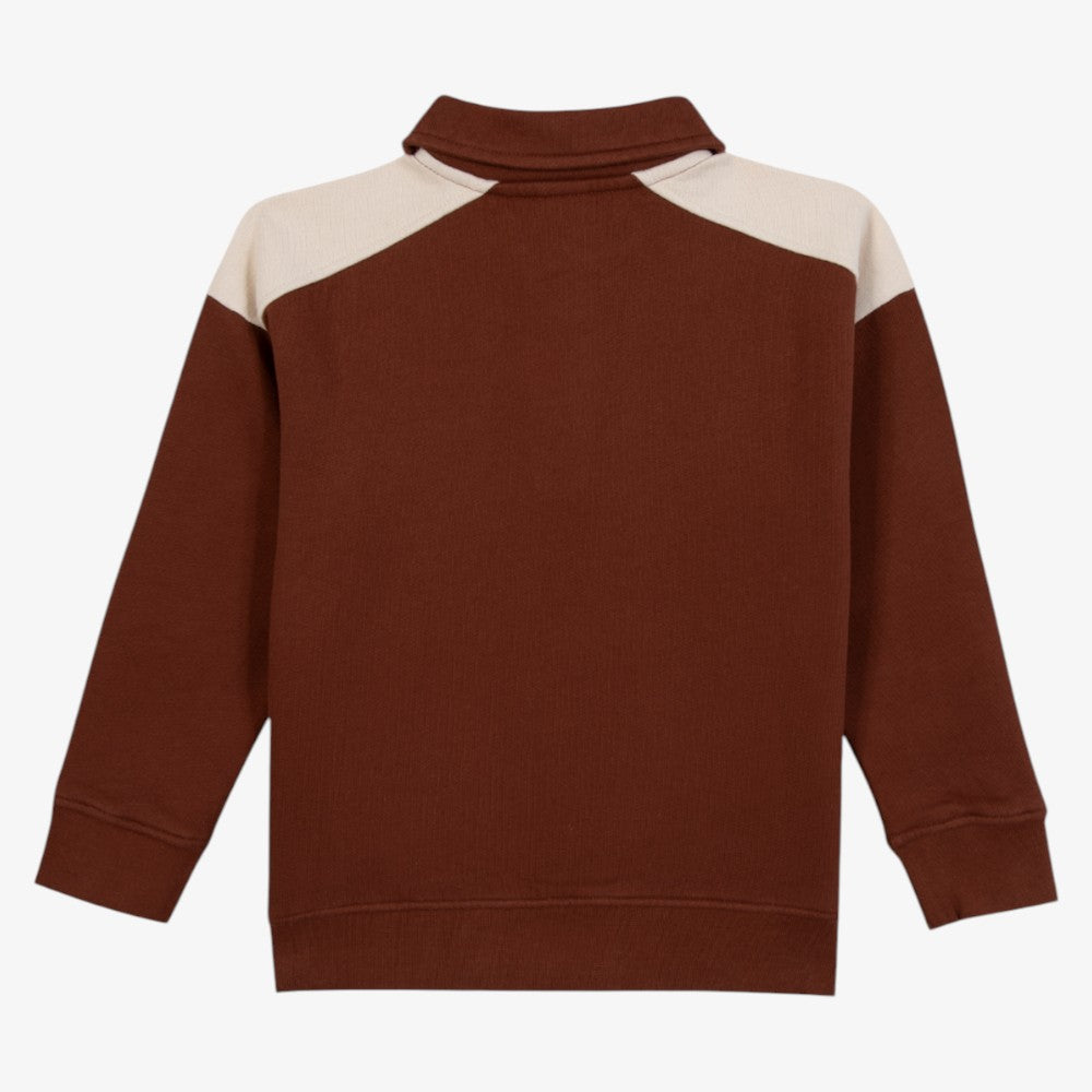 Collar Sweatshirt - Rust