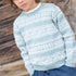 Printed Design Sweater - Blue