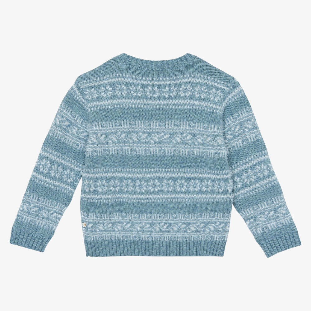 Printed Design Sweater - Blue