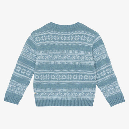 Printed Design Sweater - Blue