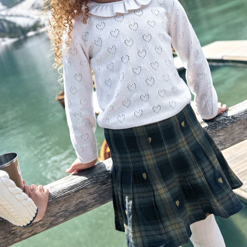 Plaid Skirt - Black Multi