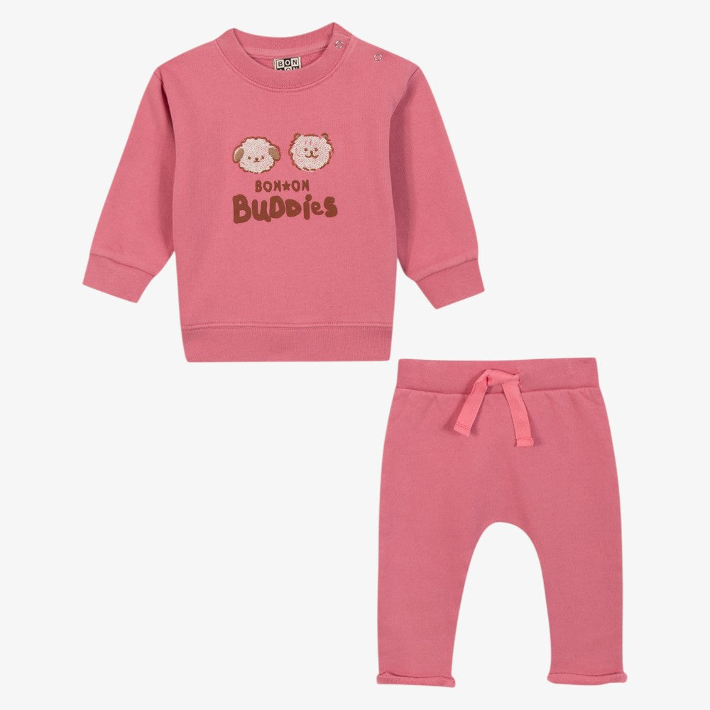 Sheep Sweatshirt And Leggings - Pink