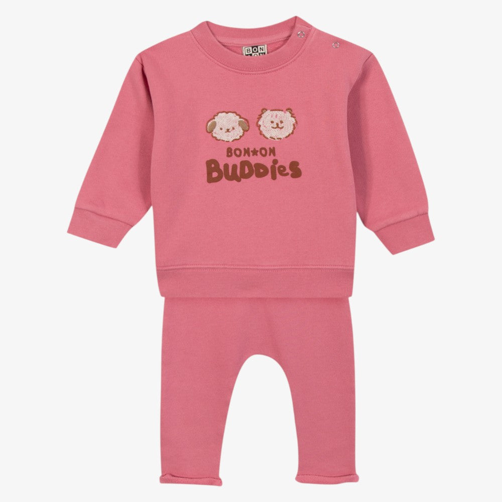 Sheep Sweatshirt And Leggings - Pink