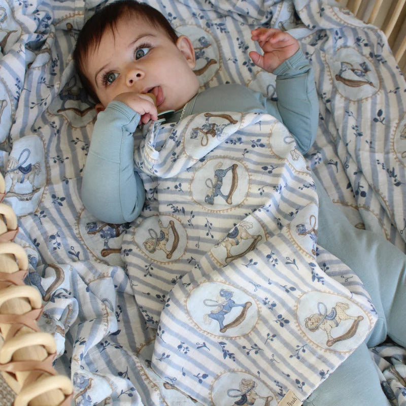 Muslin Blanket - Horse Blue