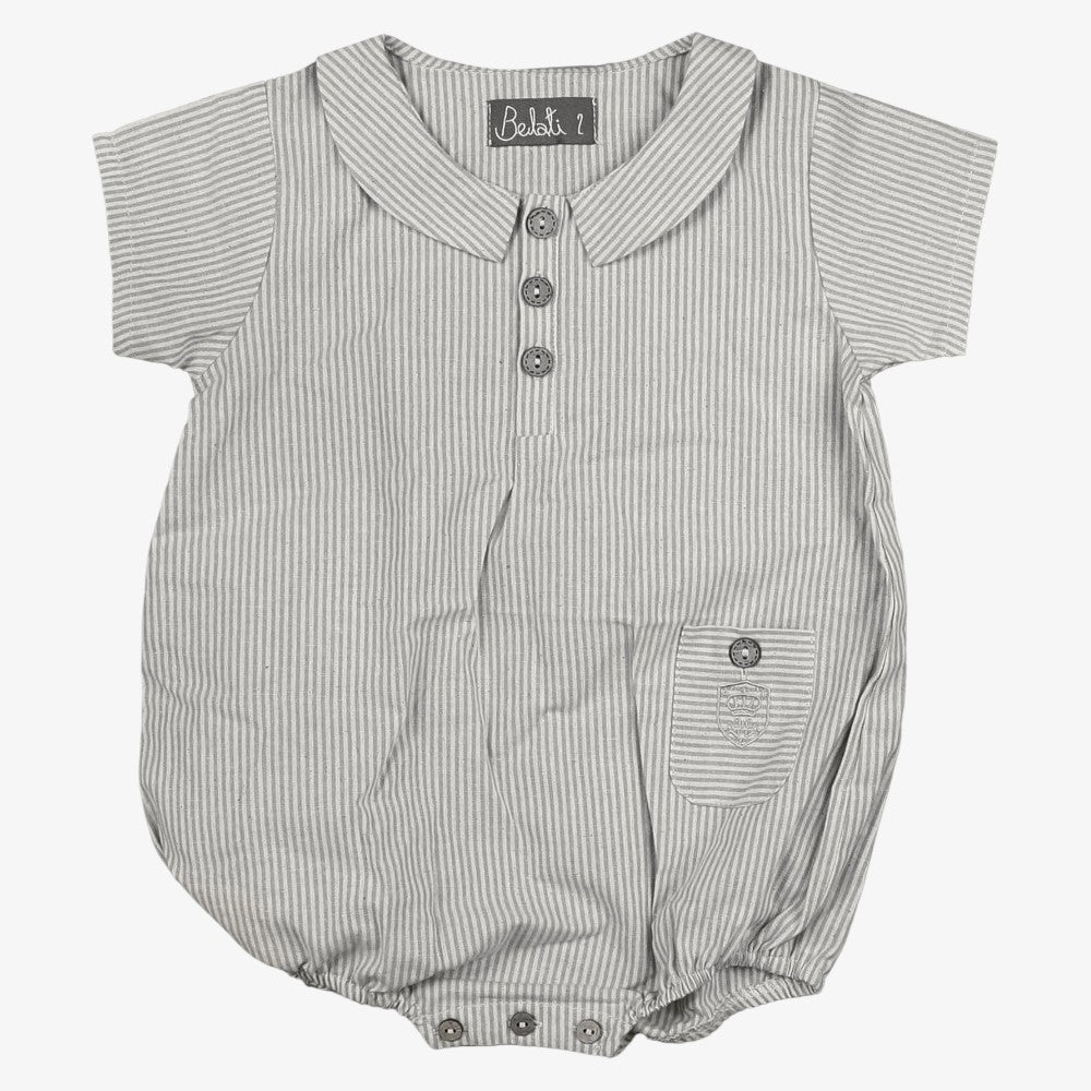 Stripe Romper - Powder Blue