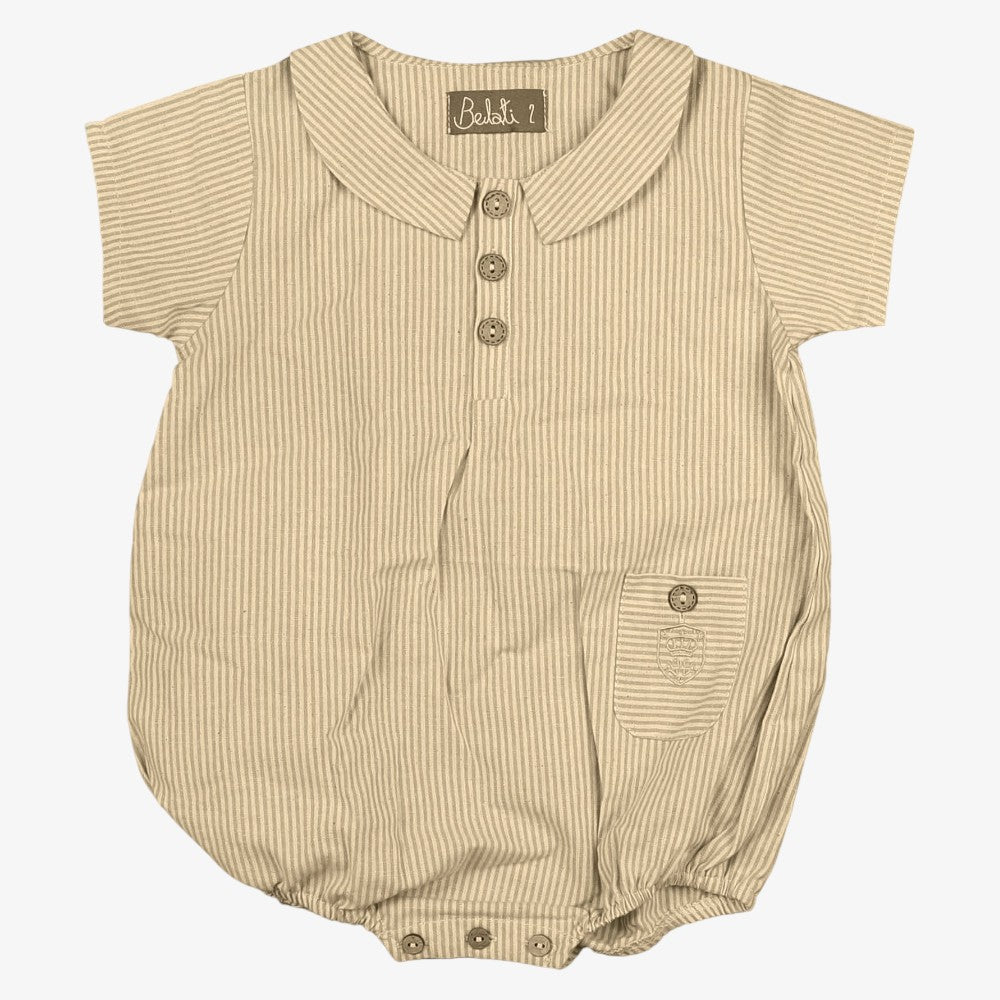 Stripe Romper - Sand