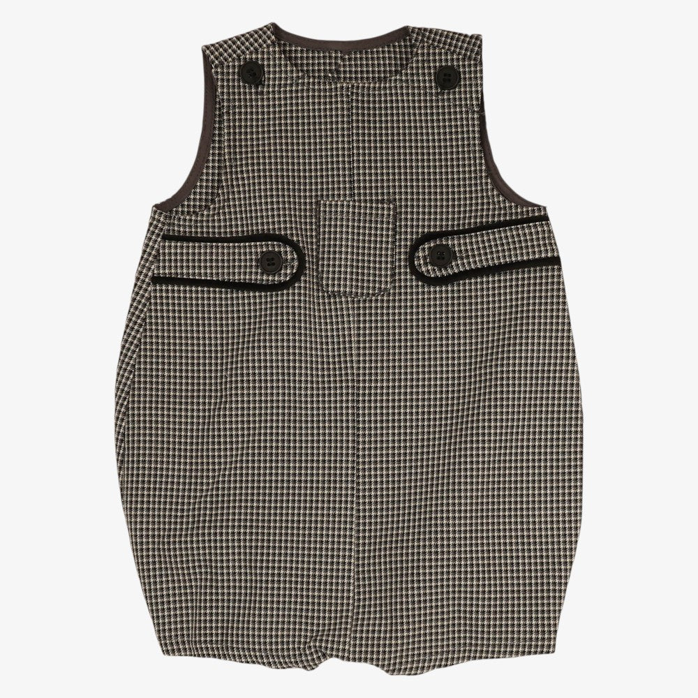 Houndstooth Overall - Brown