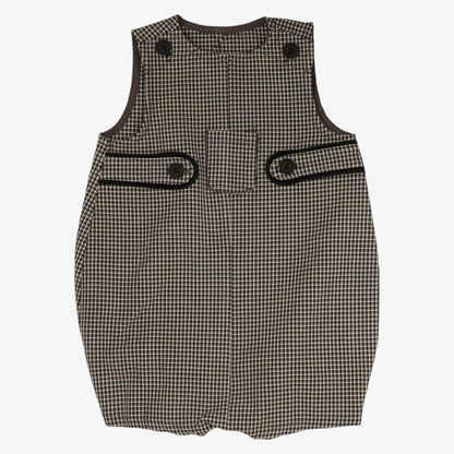 Houndstooth Overall - Brown