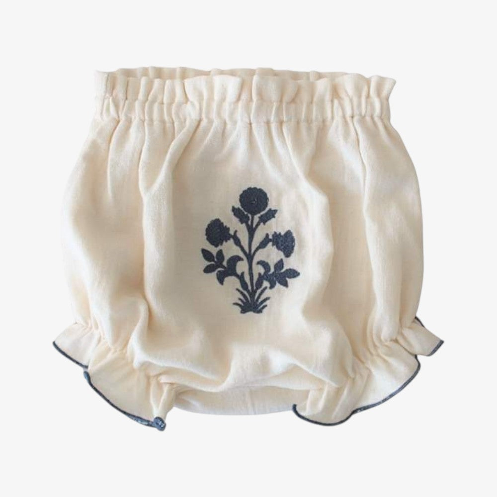 Embroidered Blouse And Blooemr - Ecru