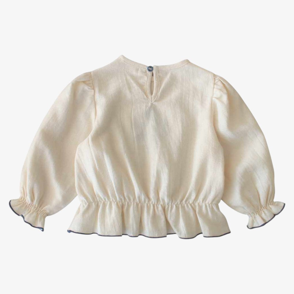 Embroidered Blouse And Blooemr - Ecru