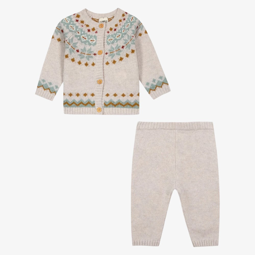 Knit Cardigan And Leggings - Scone