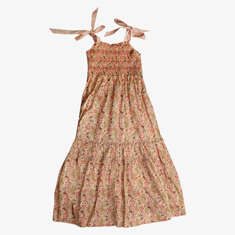 Embroidered Smock Dress - Pink