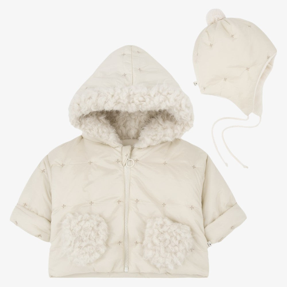 Benjamin Jacket And Beanie - Ecru