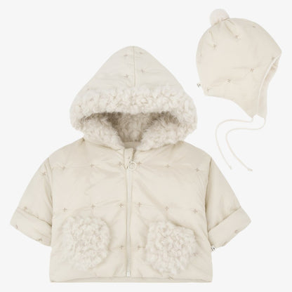 Benjamin Jacket And Beanie - Ecru