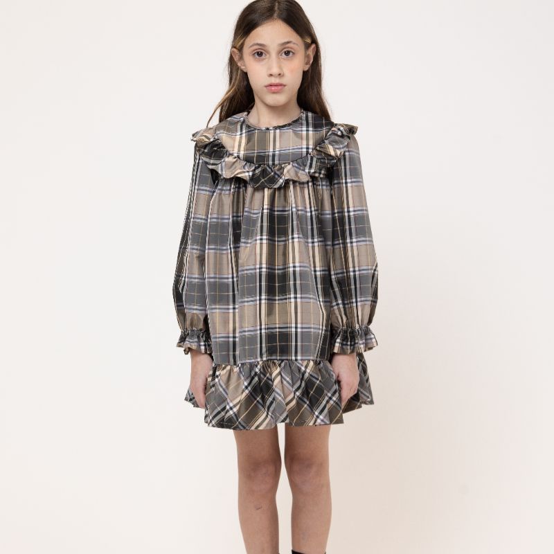 Plaid Dress - Beige