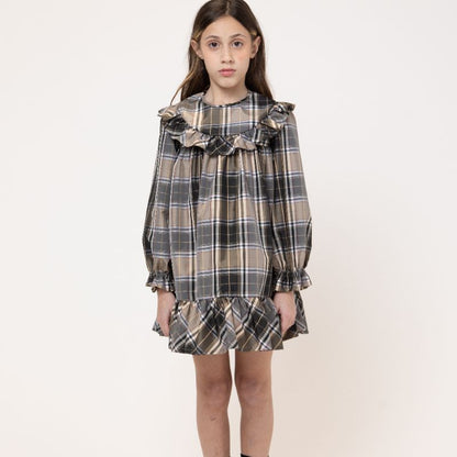 Plaid Dress - Beige