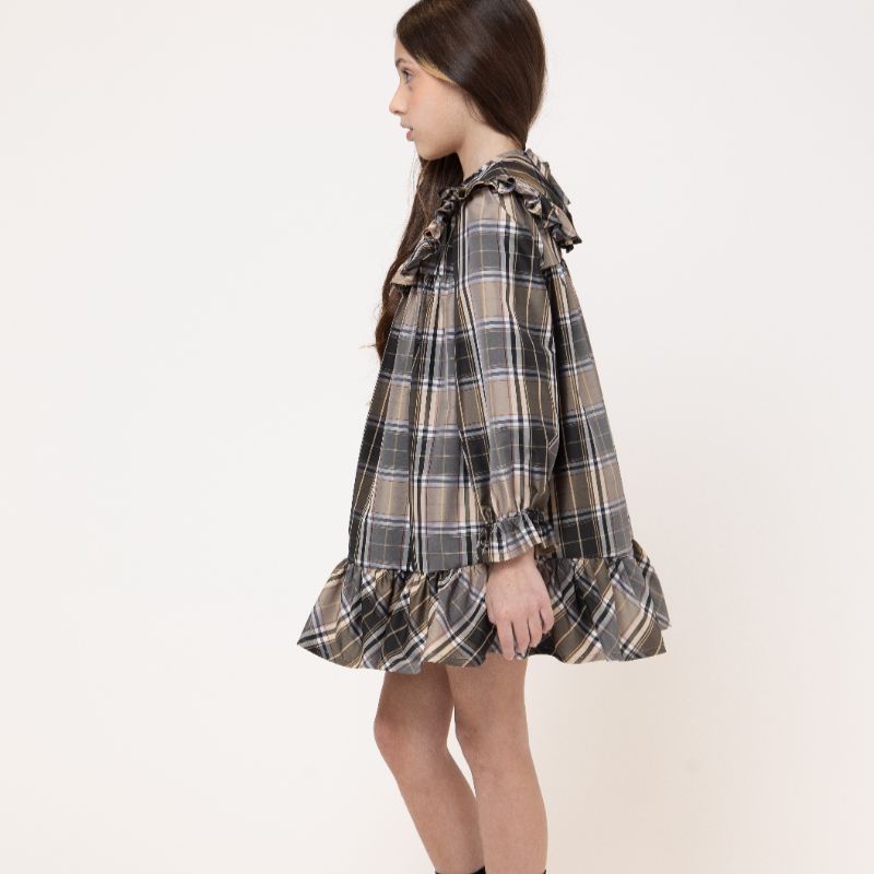 Plaid Dress - Beige