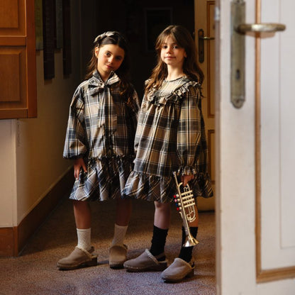 Plaid Dress - Beige