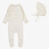 Bud Footie And Hat - Cream & Pink