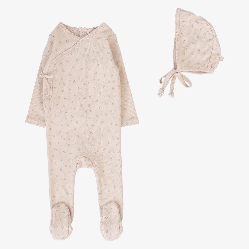 Bud Footie And Hat - Soft Pink