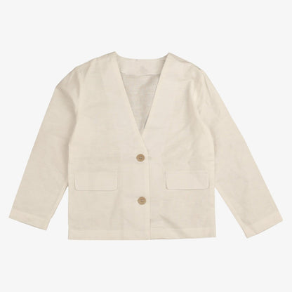 Deep V Blazer - Ivory