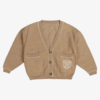 Contrast Cardigan - Beige