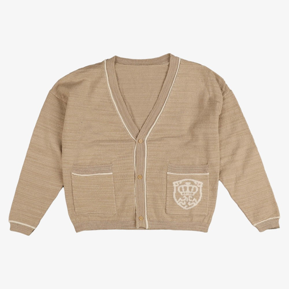 Contrast Cardigan - Beige