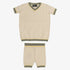 Trim Sweater And Shorts - Green