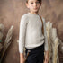 Mock Neck Logo Sweater - Ivory