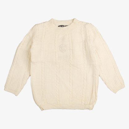 Mock Neck Logo Sweater - Ivory
