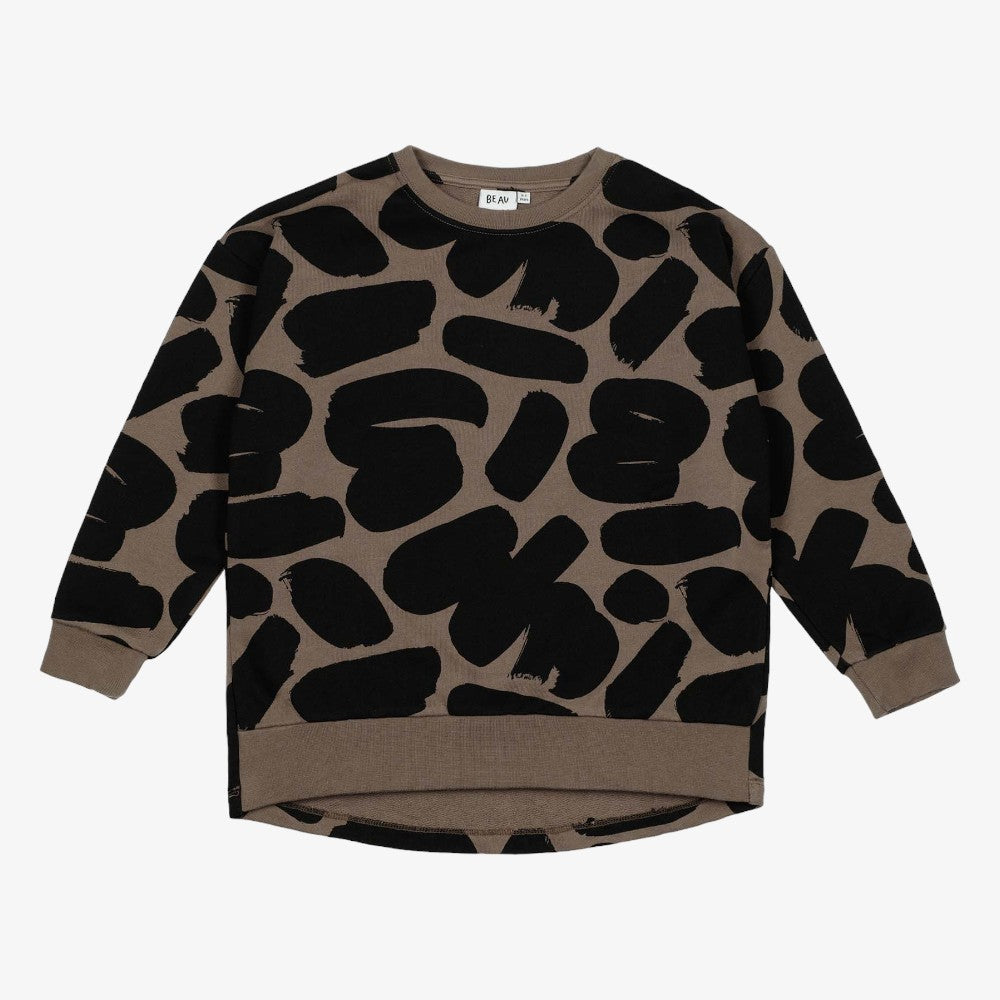 Brushstroke Sweatshirt - Brown