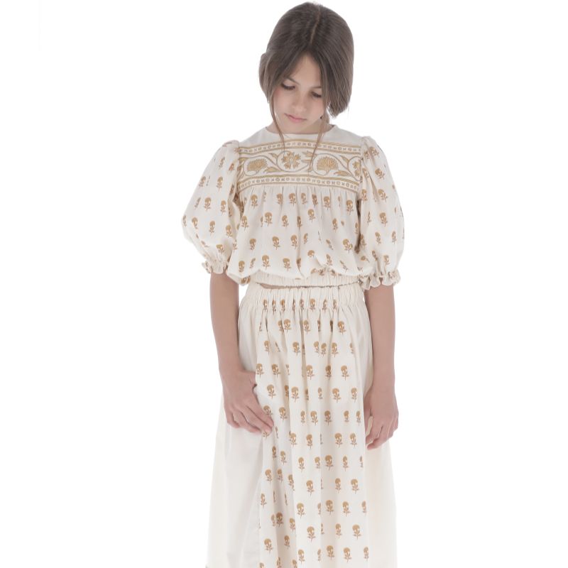 Carnation Blouse - Ecru/multi