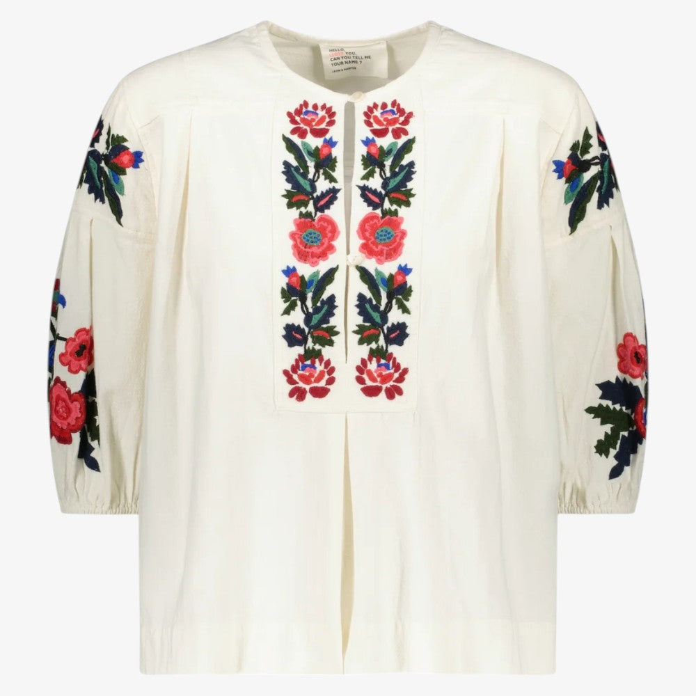 Cacia Embroidered Shirt - Off White