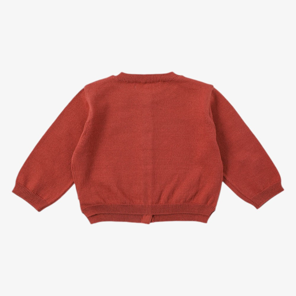 Solid Cardigan - Red