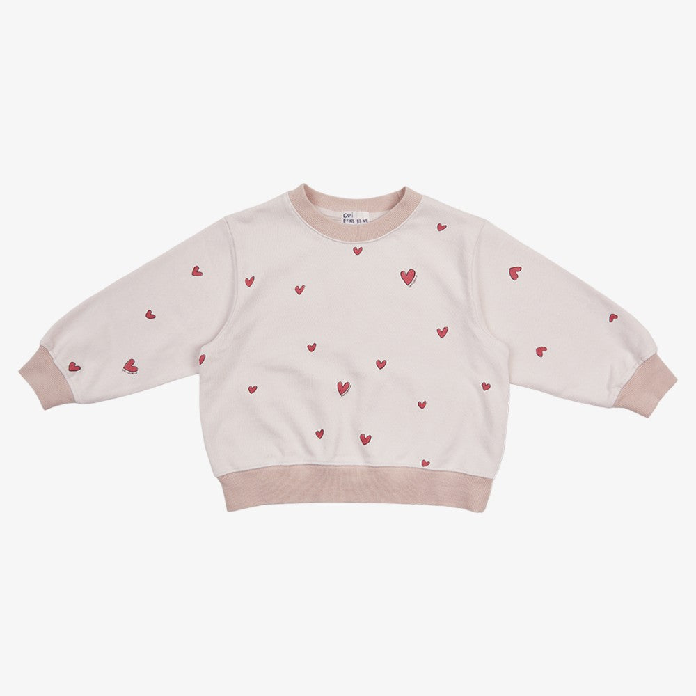Heart Sweater - Light Pink